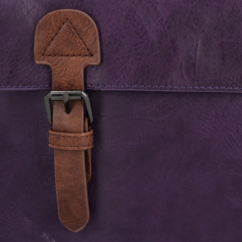Plecak Damski w Stylu Vintage firmy Herisson  Ciemno Fioletowy