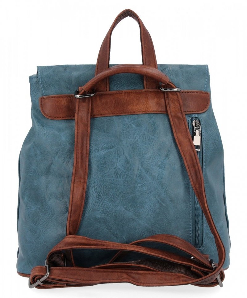 Plecak Damski w Stylu Vintage firmy Herisson Niebieski