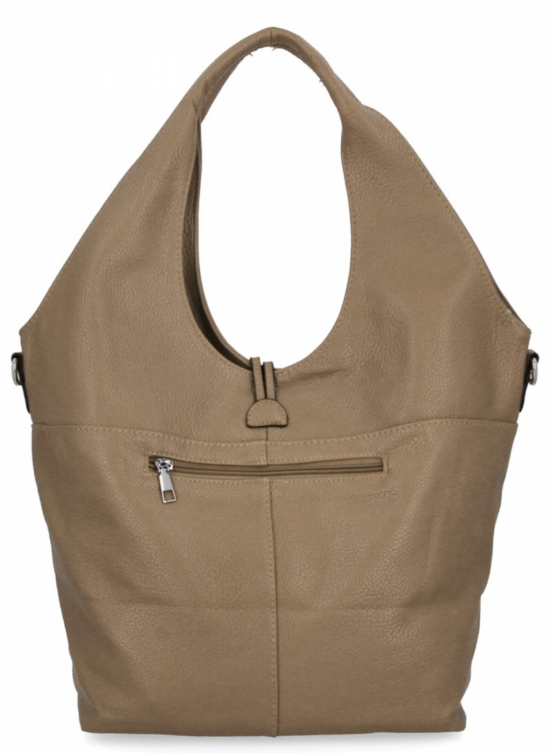 Torebka Damska Na Co Dzień Shopper Bag firmy Hernan Ciemno Beżowa