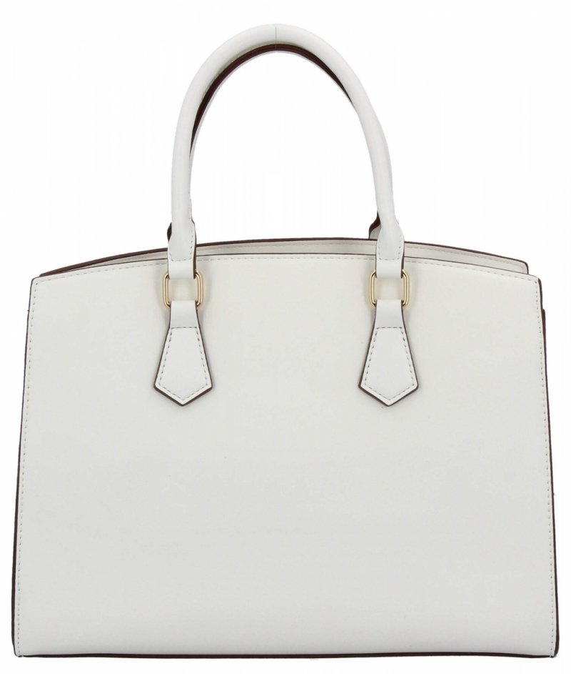 Torebka Damska Elegancki Kuferek 3 Komory firmy Herisson Biała