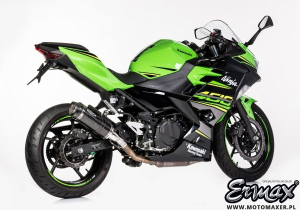 Sportowy wydech SHARK Street GP carbon slip-on końcówka Kawasaki Z400 / Ninja 400 2022 - 2024 E5