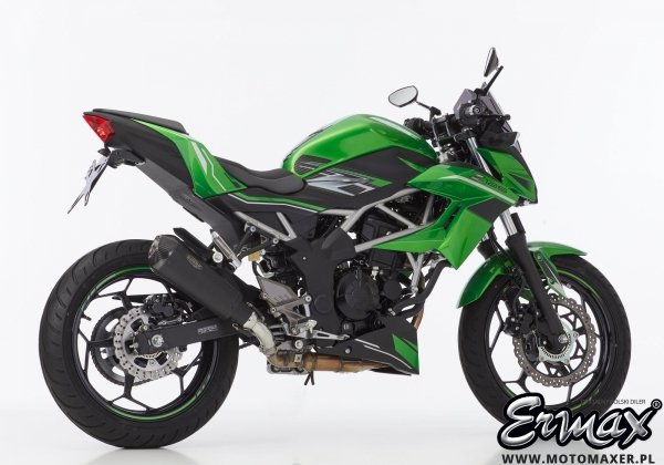 Sportowy wydech SHARK DSX-7 BLACK carbon slip-on końcówka Kawasaki Z125 / Ninja 125 2019 - 2025