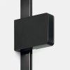 NEW TRENDY Kabina prysznicowa EVENTA BLACK CHROME WALK-IN U 100x200 szkło czyste 8mm Active Shield 2.0 EXK-6298