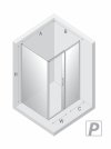 NEW TRENDY Kabina prysznicowa PRIME GUNMETAL BRUSHED 1D prostokątna L 100x80x200 szkło czyste 6mm Active Shield 2.0 D-0885A/D-0353B