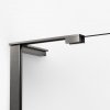 NEW TRENDY Kabina prysznicowa NESTA GUNMETAL BRUSHED WALK-IN U 110x200 szkło czyste 8mm Active Shield 2.0 - WSPORNIK KĄTOWY K-1758-WL