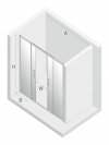 NEW TRENDY Drzwi prysznicowe wnękowe przesuwne PRIME 200x200 D-0340A