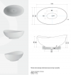BESCO Wanna wolnostojąca Siya 160x92 + klik-klak chrom #WMD-160-S