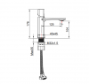 LAVEO Bateria umywalkowa z korkiem TORES czarna BVT_722D