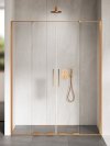 NEW TRENDY Drzwi wnękowe SMART COPPER BRUSHED 2D U 130x200 szkło czyste 8mm Active Shield 2.0 EXK-7661