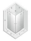 NEW TRENDY Kabina prysznicowa podwójne drzwi uchylne AVEXA GOLD SHINE Linia Platinium 120x110x200 EXK-1868