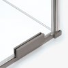 NEW TRENDY Drzwi wnękowe SMART GUNMETAL BRUSHED 1D U 130x200 szkło czyste 8mm Active Shield 2.0 - WIESZAK EXK-7827
