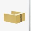 NEW TRENDY Drzwi wnękowe AVEXA GOLD BRUSHED 1D P 100x200 szkło czyste 6mm Active Shield 2.0 złoto szczotkowane EXK-1719