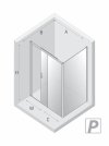 NEW TRENDY Kabina prysznicowa PRIME GUNMETAL BRUSHED 1D prostokątna P 100x80x200 szkło czyste 6mm Active Shield 2.0 K-4825