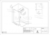 BALNEO Ścianka prysznicowa Beira 70 x 200 cm transparentna 8 mm czarna