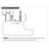 NEW TRENDY Kabina prysznicowa SMART LIGHT GOLD 1D prostokątna U 100x110x200 szkło czyste 8mm Active Shield 2.0 - UCHWYT RELING EXK-6695