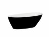 BESCO Wanna wolnostojąca 170x72 Goya B&W  klik-klak chrom #WMD-170-GBW