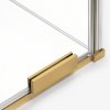 NEW TRENDY Kabina prysznicowa SMART GOLD BRUSHED 1D prostokątna U 140x80x200 szkło czyste 8mm Active Shield 2.0 - UCHWYT RELING EXK-7580