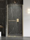 NEW TRENDY Drzwi wnękowe SMART GOLD BRUSHED 1D U 110x200 szkło czyste 8mm Active Shield 2.0 - UCHWYT RELING EXK-7511