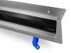OKEDA Przyścienny odpływ liniowy OKEDA® PRIME LINE™ - BLACK GLASS - CZARNE SZKŁO 100cm 21100.06
