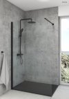Oltens Atran zestaw prysznicowy termostatyczny z deszczownicą czarny mat 36500300