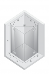 NEW TRENDY Kabina NESTA chrom 2D prostokątna  120x100x200 czyste 6mm Active Shield 2.0 K-3678