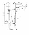 ARMATURA KRAKÓW KFA Zestaw prysznicowy z baterią termostatyczną MALAGA CHROM 5756-910-00