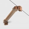 NEW TRENDY Parawan nawannowy NESTA COPPER BRUSHED stały U 60x140 szkło czyste 8mm Active Shield 2.0 P-0216