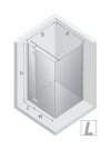 NEW TRENDY Kabina prysznicowa REFLEXA BLACK 1D prostokątna L 80x90x200 szkło czyste 6mm Active Shield 2.0 EXK-4916