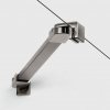 NEW TRENDY Drzwi wnękowe NESTA GUNMETAL BRUSHED 1D P 80x200 czyste 6mm Active Shield 2.0 D-0928A