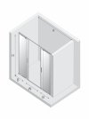 NEW TRENDY Drzwi wnękowe SMART GUNMETAL BRUSHED 2D U 180x200 szkło czyste 8mm Active Shield 2.0 EXK-7838