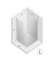 NEW TRENDY Kabina prysznicowa NEW SOLEO COPPER BRUSHED 1D 80x100x195 szkło czyste 6mm Active Shield - składane K-2036