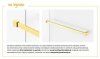 NEW TRENDY Kabina ścianka WALK-IN AVEXA GOLD SHINE z wieszakiem relingowym 130x200 EXK-3230