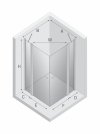 NEW TRENDY Kabina prysznicowa NEW SOLEO GOLD BRUSHED 2D prostokątna U 120x120x195 szkło czyste 6mm Active Shield 2.0 - z el. stałym K-4248