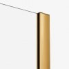 NEW TRENDY Kabina prysznicowa SMART GOLD BRUSHED 1D prostokątna U 110x80x200 szkło czyste 8mm Active Shield 2.0 - UCHWYT RELING EXK-7565