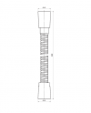 OMNIRES wąż prysznicowy, 150 cm grafit szczotkowany 023-XGR