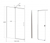 BESCO Kabina ścianka ruchoma WALK-IN VAYO 120cm VY-120-200C