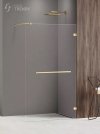 NEW TRENDY Kabina ścianka WALK-IN AVEXA GOLD SHINE z wieszakiem relingowym 80x200 EXK-3225