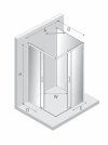 NEW TRENDY Kabina prysznicowa PRIME GUNMETAL BRUSHED 2D prostokątna przyścienna L 100x70x200 szkło czyste 6mm Active Shield 2.0 K-4965