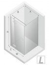 NEW TRENDY Kabina prysznicowa drzwi pojedyncze uchylne REFLEXA BLACK 110x90x200 POLSKA PRODUKCJA 