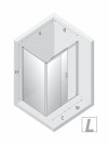 NEW TRENDY Kabina prysznicowa PRIME GUNMETAL BRUSHED 1D prostokątna L 110x80x200 szkło czyste 6mm Active Shield 2.0 K-4801