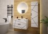 MEGSTYL WOOD-02 Szafka z umywalką 60cm biały mat WOOD-0000-0112
