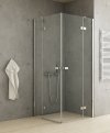 NEW TRENDY Kabina prostokątna drzwi podwójne uchylne REFLEXA 80x100x200 EXK-1236/EXK-1243 szkło 6mm Polska Produkcja!