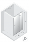 NEW TRENDY Drzwi wnękowe 100x200 Avexa Gunmetal Brushed EXK-3248/EXK-3249