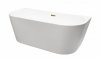 BESCO Wanna wolnostojąca Vica New 170x80  + klik-klak złoty z przelewem slim #WAS-170VNZL