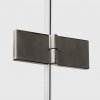 NEW TRENDY Drzwi wnękowe NESTA GUNMETAL BRUSHED 1D L 100x200 czyste 6mm Active Shield 2.0 D-0931A