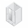 NEW TRENDY Drzwi wnękowe SMART GOLD BRUSHED 1D U 110x200 szkło czyste 8mm Active Shield 2.0 - UCHWYT RELING EXK-7511