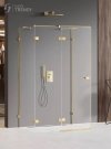 NEW TRENDY Kabina przyścienna AVEXA GOLD SHINE 100x120x200 EXK-2141/EXK-2111 POLSKA PRODUKCJA