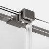 NEW TRENDY Drzwi wnękowe SMART GUNMETAL BRUSHED 1D U 100x200 szkło czyste 8mm Active Shield 2.0 - WIESZAK EXK-7824