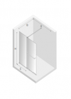 NEW TRENDY Kabina prysznicowa walk in 120x200 Smart Light Gold, przesuwna, wspornik skośny, reling EXK-6731-WU