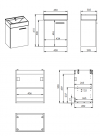 ELITA Szafka z umywalką TINY 45 1D WHITE MATT PDW 168301/RE020450155290